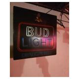 Bud Light  Light up plastic sign
