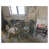 Furniture and misc lot in garage