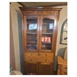 glass front cabinet antique oak pie safe