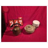 copper kettle stoneware pot canister