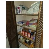contents of closet in the bathroom