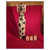 wood carved dog  large