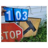 roadsign lot of 2 stop T
