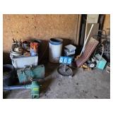 contents of back corner of garage