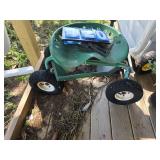 green garden seat roller 1