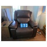 power lift chair brown leather