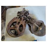 antique pulleys