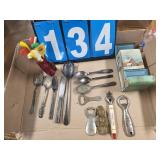 Iroquois beer, airline silverware, stir sticks