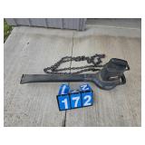 tow chain and leaf blower