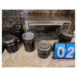 toaster oven and canister set