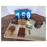 vintage banks slot machine book brass