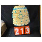 swag lamp patio light blue lawnware plastics