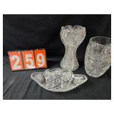 crystal vases and serving abp
