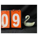 Fenton goose signed T Budini