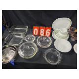 pyrex clear casserole corelle spring blossom green