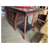 wood square end table