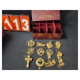 danbury mint gold christmas ornaments