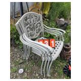 4 aluminum patio chairs