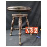 claw foot piano stool