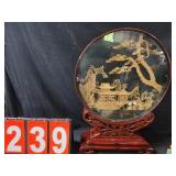 chinese carved cork diorama