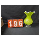 artglass vase thought to be italian