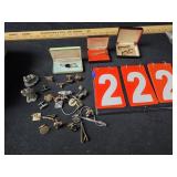 cuff links and tie tacks