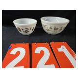 pyrex early american pattern mixing bowls
