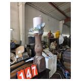 rustic baluster with candle