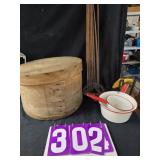 cheese box enamelware and drying rack