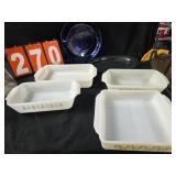 glasbake anchor hocking casserole lot