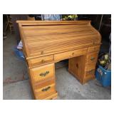 pine roll top desk