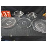 Imperial glass candlewick lot