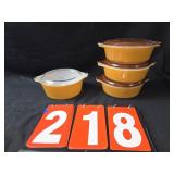 Pyrex butterscothch brown