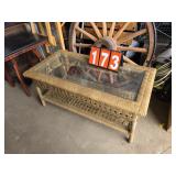 wicker coffee table