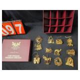 danbury mint golden christmas ornaments