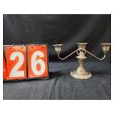 sterling silver weighted candle holder