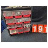 organizer full of lag bolts hardware