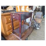 end table night stand with slide out and drawer