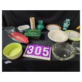 Misc pyrex and MCM decor lot