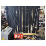 fishingpole lure and reel lot ice fishing