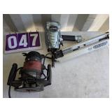 Hitachi framing nail gun and craftsman router