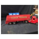 Tonka Pressed steel tanker red chevy