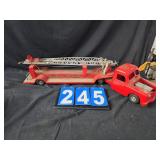 Structo firetruck pressed steel hook and ladder