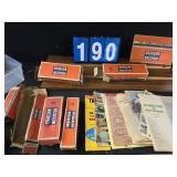 Lionel orange boxes no cars and paperwork