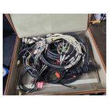 suitcase full of sound cords
