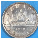 1938 Silver Dollar Canada