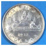 1937 Silver Dollar Canada