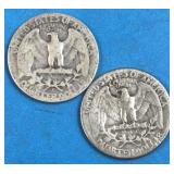1939-S & 1939 25 Cents Silver USA