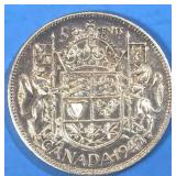 1945 50 Cents Silver Canada
