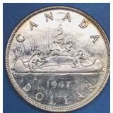 1947 Blunt 7 Silver Dollar